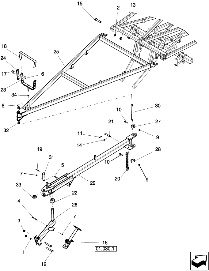 04.020.1 HITCH, REAR AIR CART BSN Y8S003250