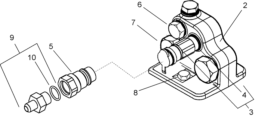 A.10.A(52) MOTOR CASE DRAIN ATTACHMENT KIT - TG210, 230, 255 AND 285 SERIES TRACTORS