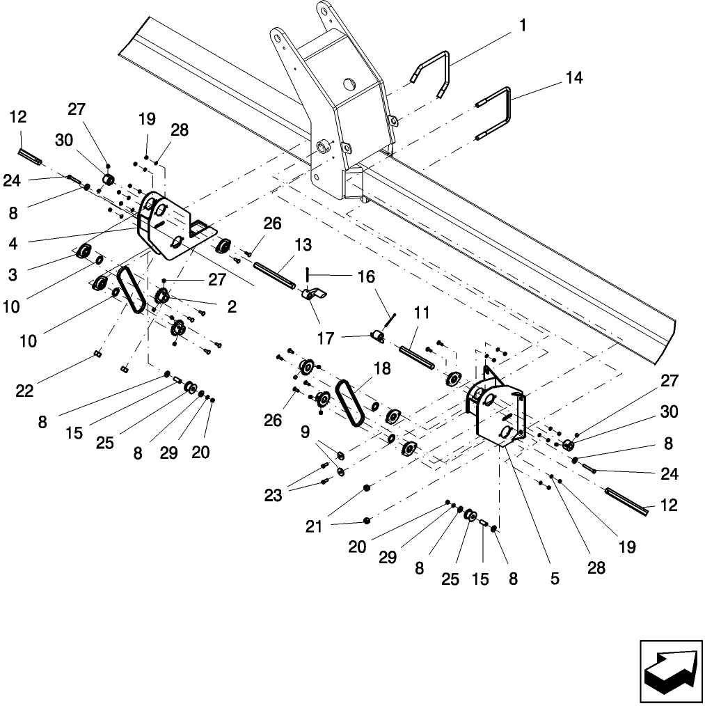 D.13.B(27) CROSS OVER DRIVE - 12RW MOUNTED STACKER (ASN PNL0001234)