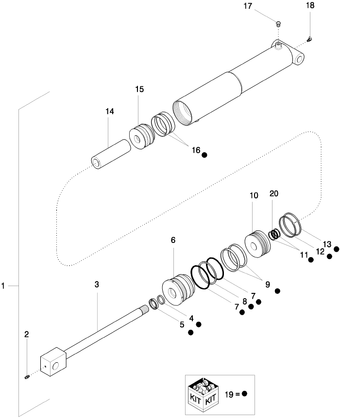 A.10.A(01) HYDRAULIC CYLINDER - 396137A2