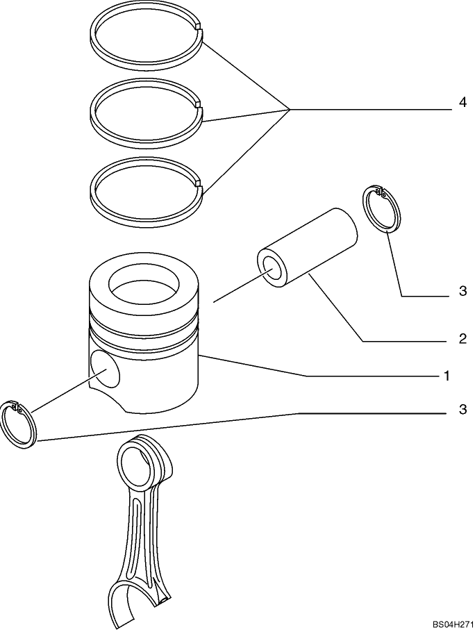 02-55 PISTONS - CONNECTING ROD; L190 ASN N7M459487, C190 ASN N7M457282