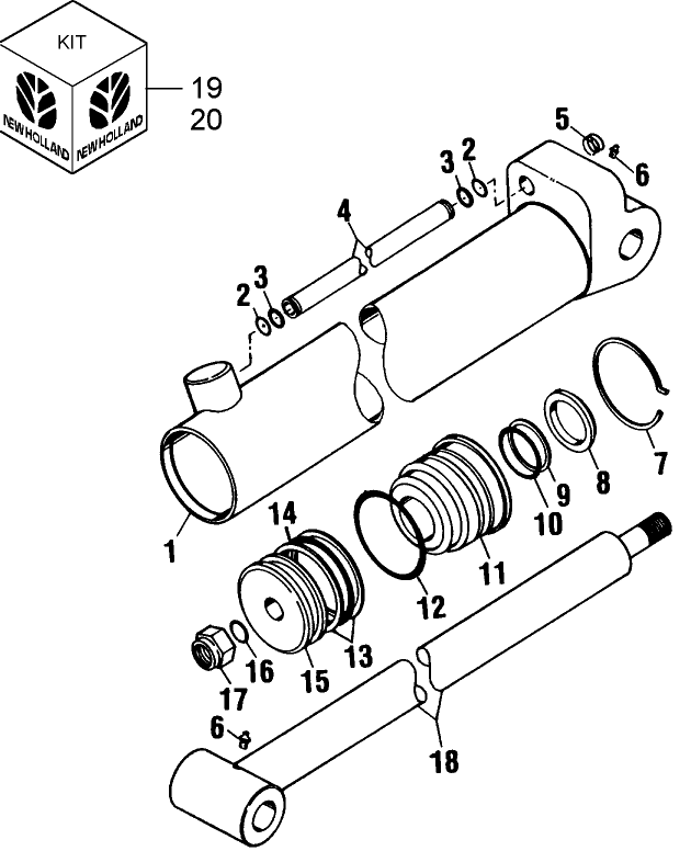 091A D-130 BOOM & CROWD CYLINDER, RETAINING RING