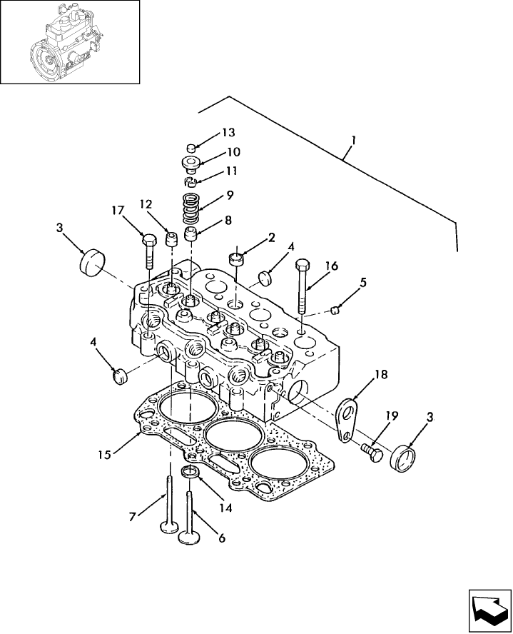 01.03(01) CYLINDER HEAD, L150 - L150 ASN N7M466068, L150 EU ASN N7M461810