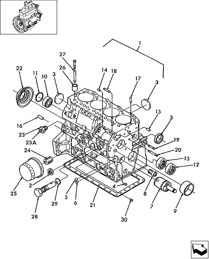 01.02.01 CYLINDER BLOCK, L160 BSN N7M448360, L160 EU BSN N7M462079