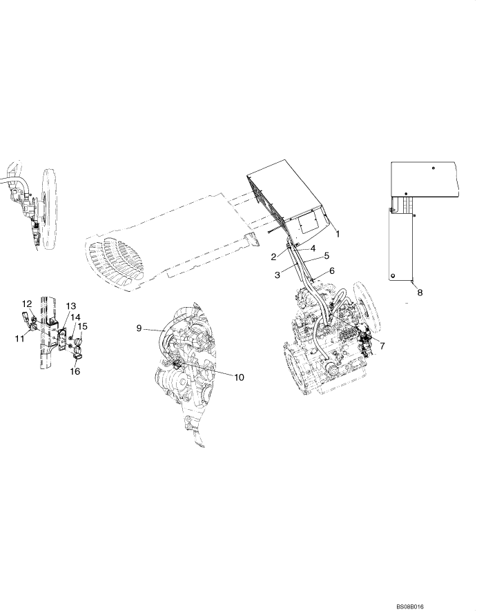 10.03.03 CAB - HEATER SYSTEM, DELUXE CAB (L170)