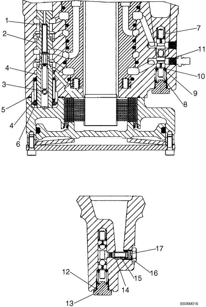 06-44 MOTOR ASSEMBLY, TWO SPEED - REXROTH