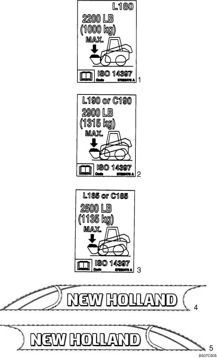 09-59 DECALS - BOOM AND LOAD (DELUXE CAB)