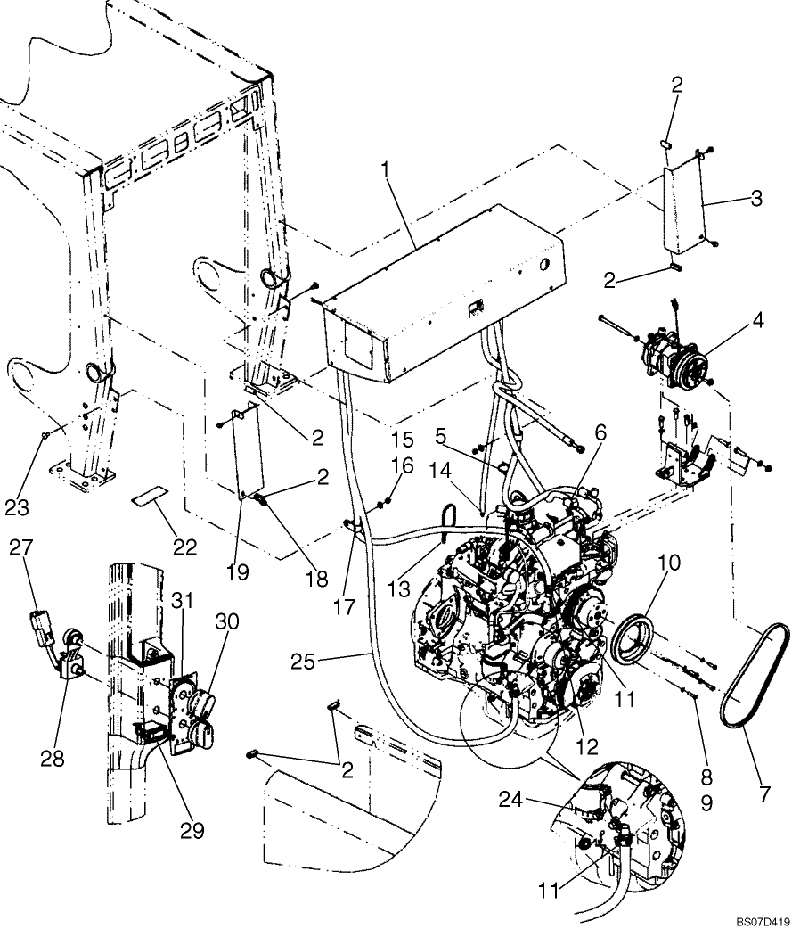 09-25A HEATER AND AIR CONDITIONING SYSTEM, DELUXE CAB; L180 BSN N8M464426