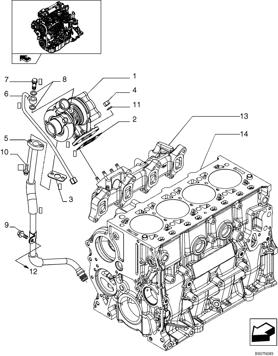 02-56 TURBOCHARGER ASN N8M464426