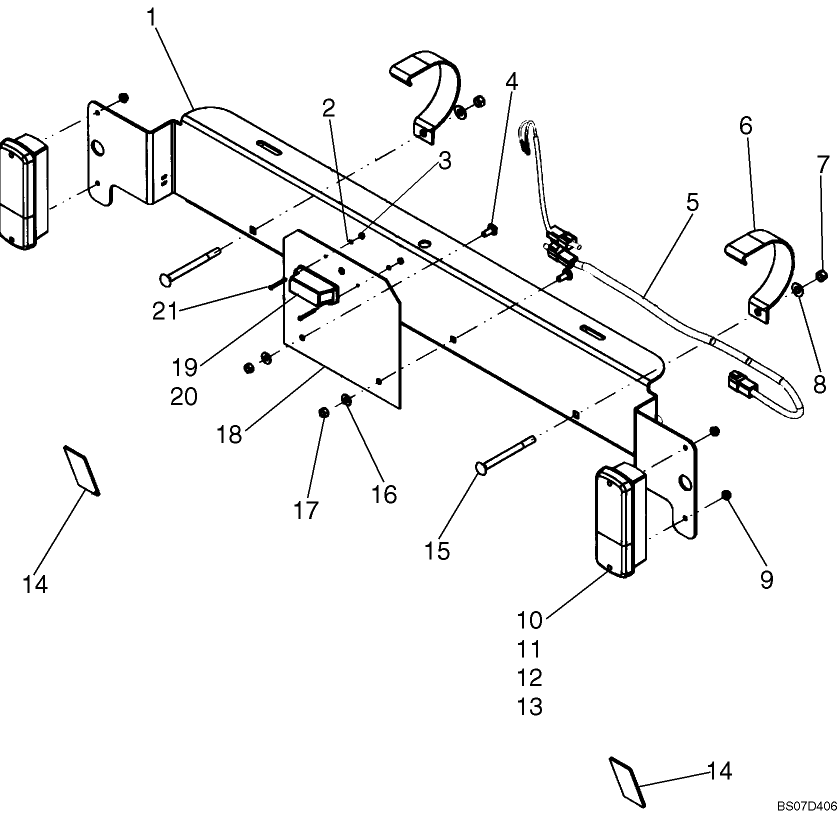 04-15A REAR LIGHT BAR, ON ROAD