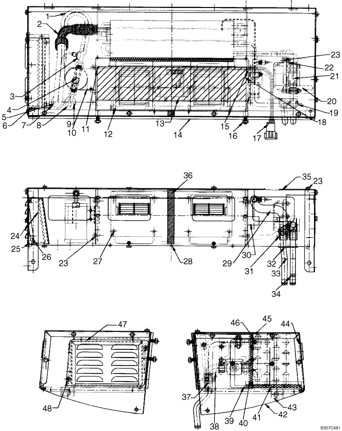 09-28A HEATER AND AIR CONDITIONING UNIT, DELUXE CAB