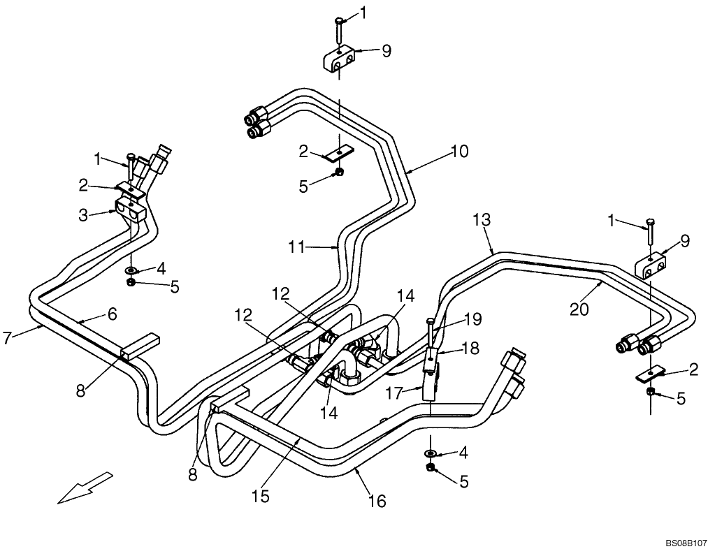 08-08 CONTROL VALVE HYDRAULICS, MODELS WITH PILOT CONTROL, EH AUX CONTROL