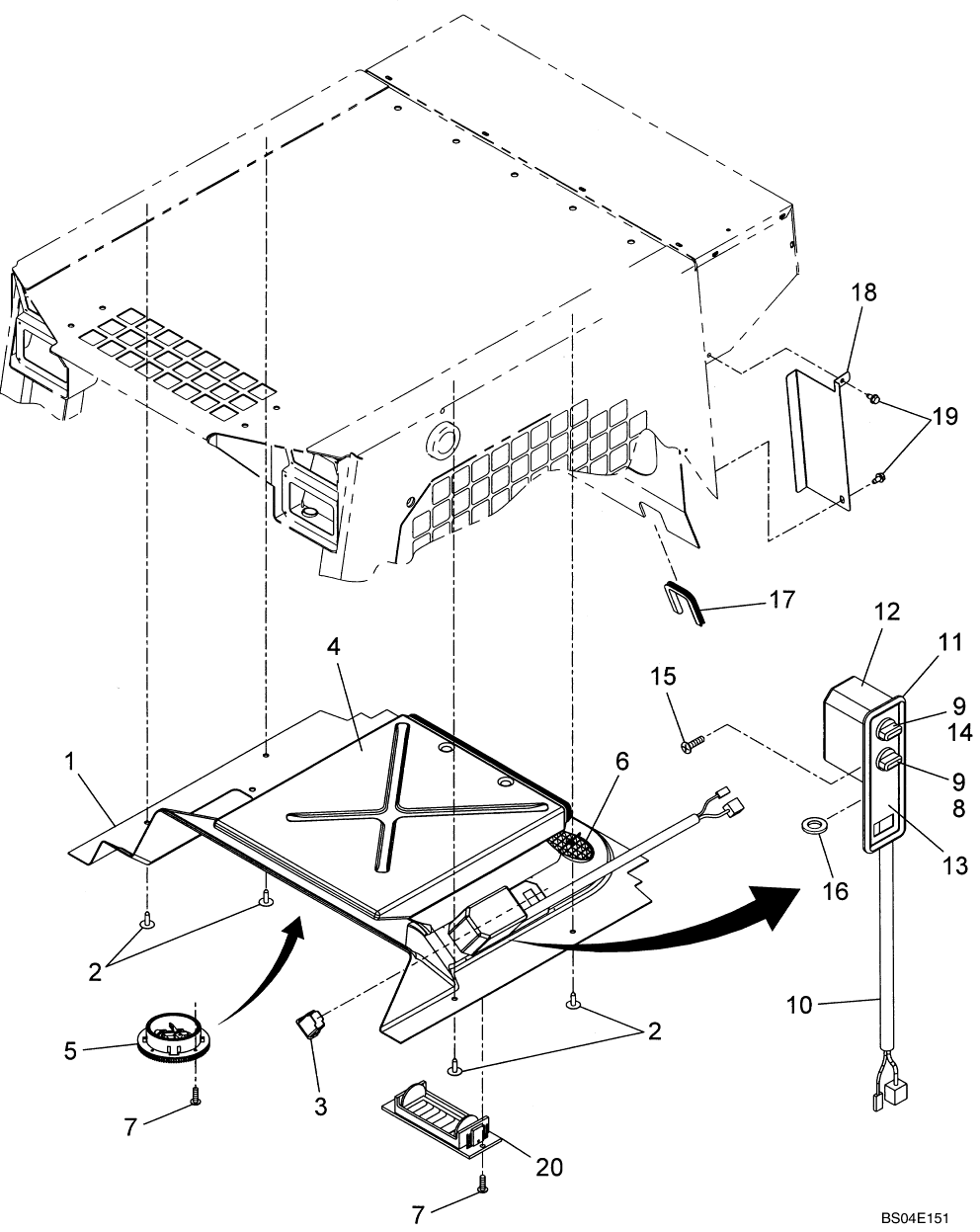 09-22 HEADLINER, CAB HEATER