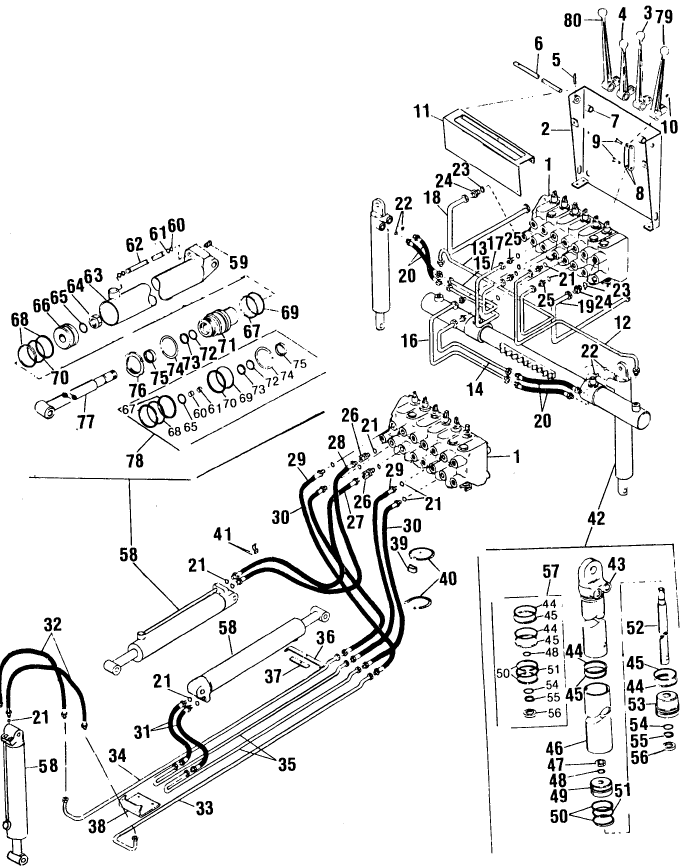 054 D-100 BACKHOE, HYDRAULICS, BSN 178041