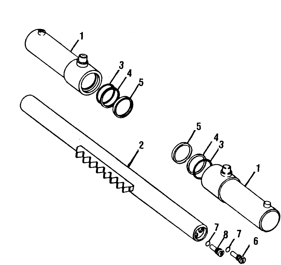 056 D-100 BACKHOE, SWING CYLINDER, 270126