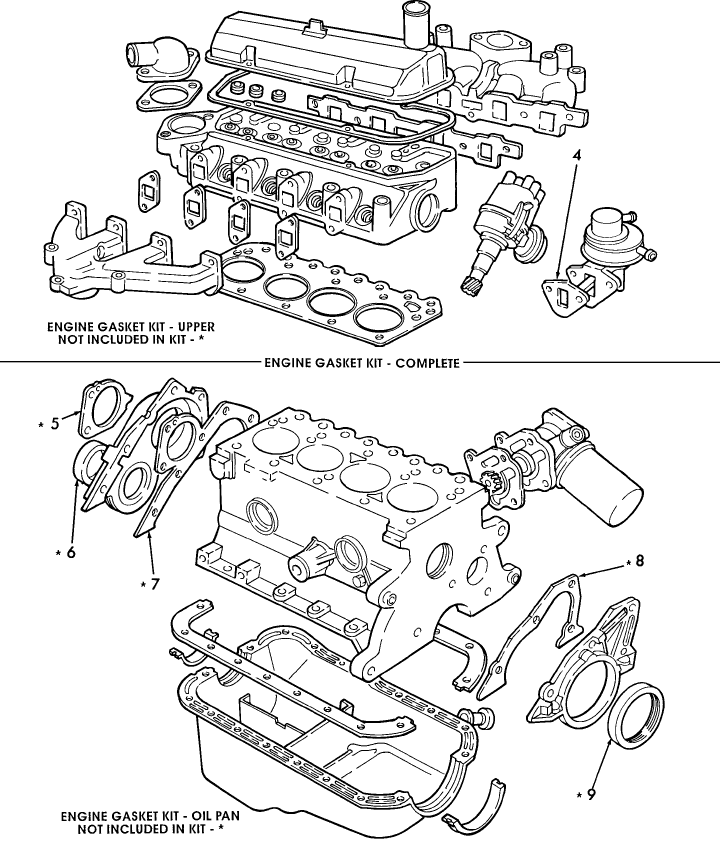 064 ENGINE GASKETS & KITS, VSG 411 6.7 CID FORD GASOLINE ENGINE - L-454