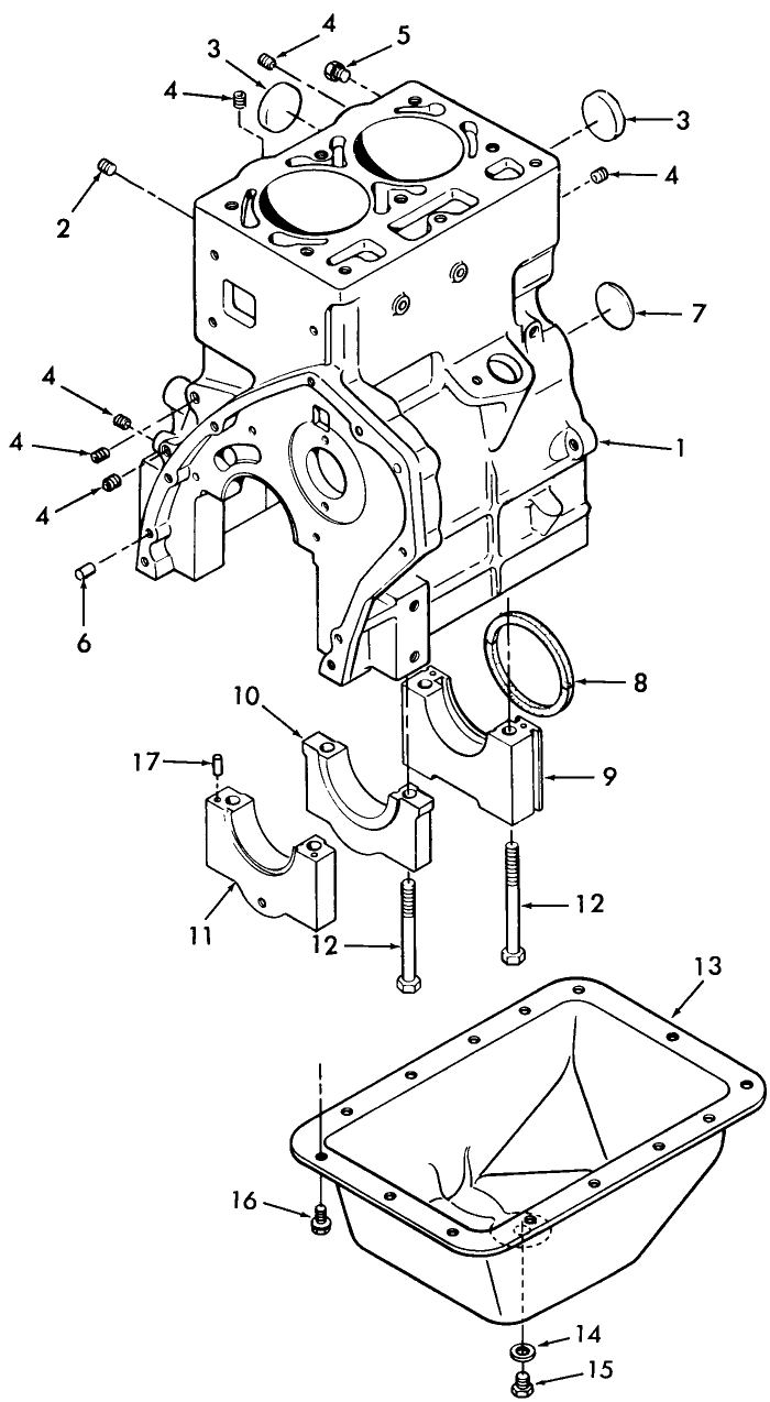 090 BLOCK & OIL PAN, CONTINENTAL TM13