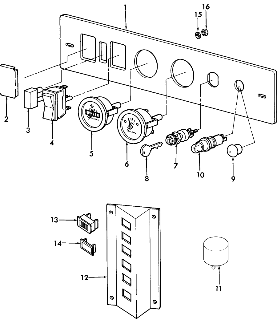 043 INSTRUMENT PANEL & INDICATOR LIGHTS