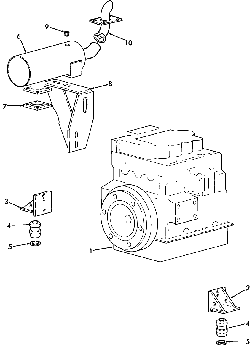 054 ENGINE, KUBOTA, L553 & ASN 712165, L555