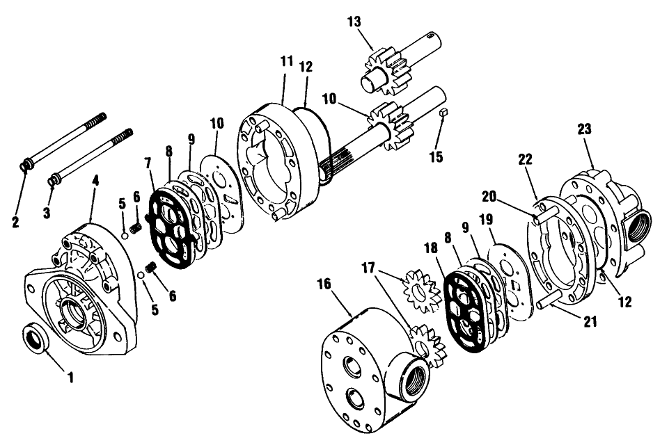 018 HYDRAULIC GROUP GEAR PUMP ASSEMBLY