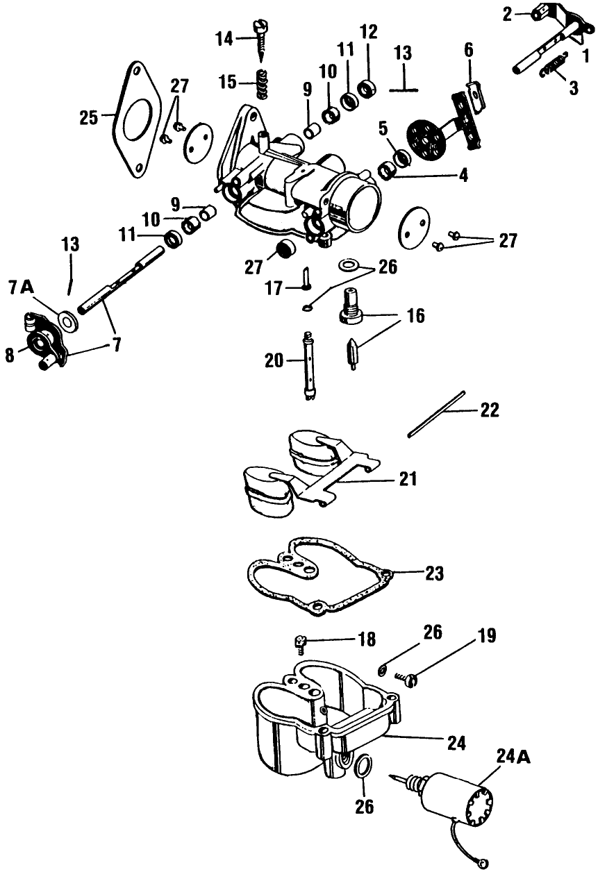 111 WISCONSIN V-465D ENGINE, ZENITH CARBURETOR