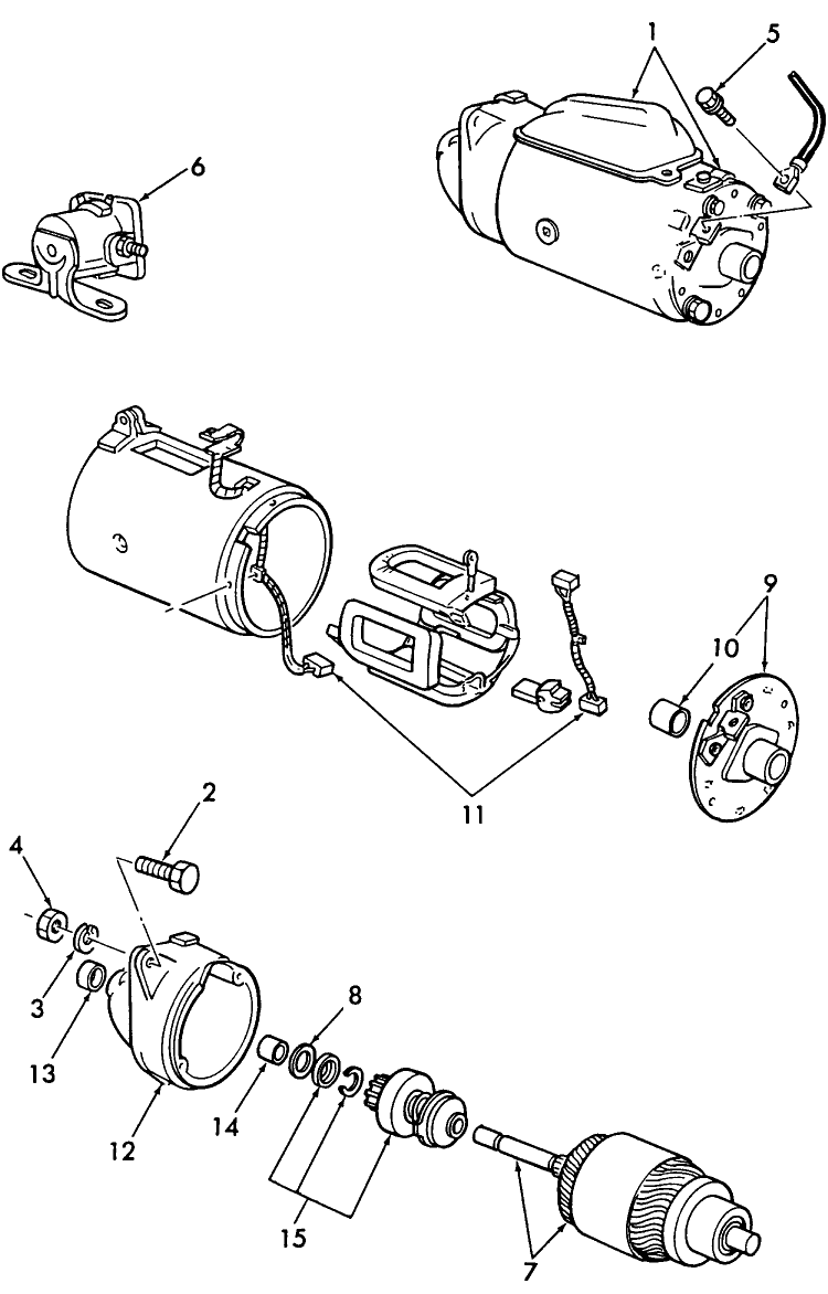 05G07 FORD 200 CID GAS ENGINE - STARTER ASSEMBLY