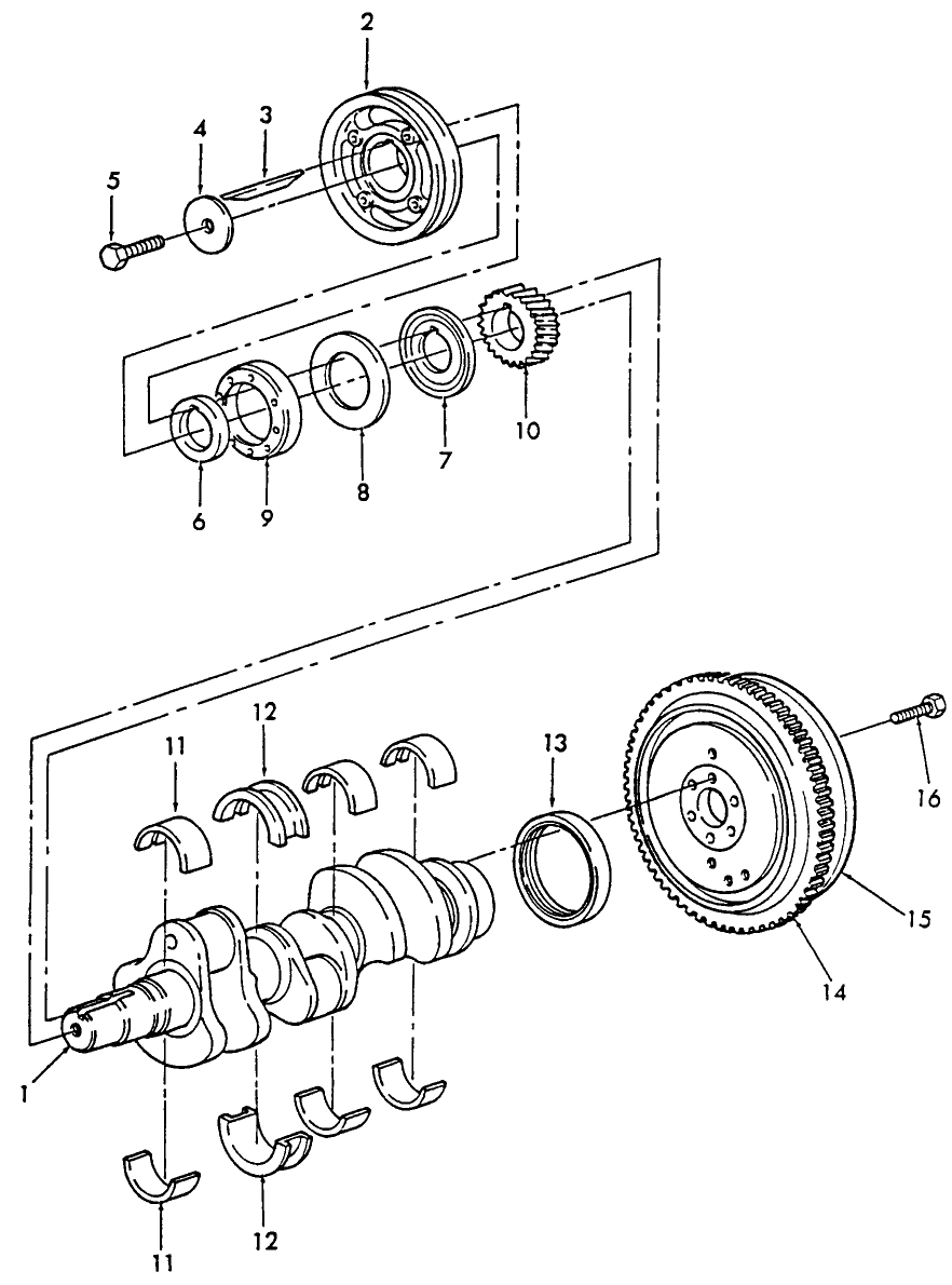 084 CRANKSHAFT, FLYWHEEL & RELATED PARTS, L783 & L785