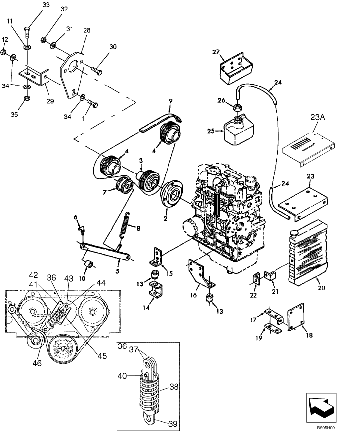 02.02.02 ENGINE ATTACHING PARTS & RADIATOR, LS125