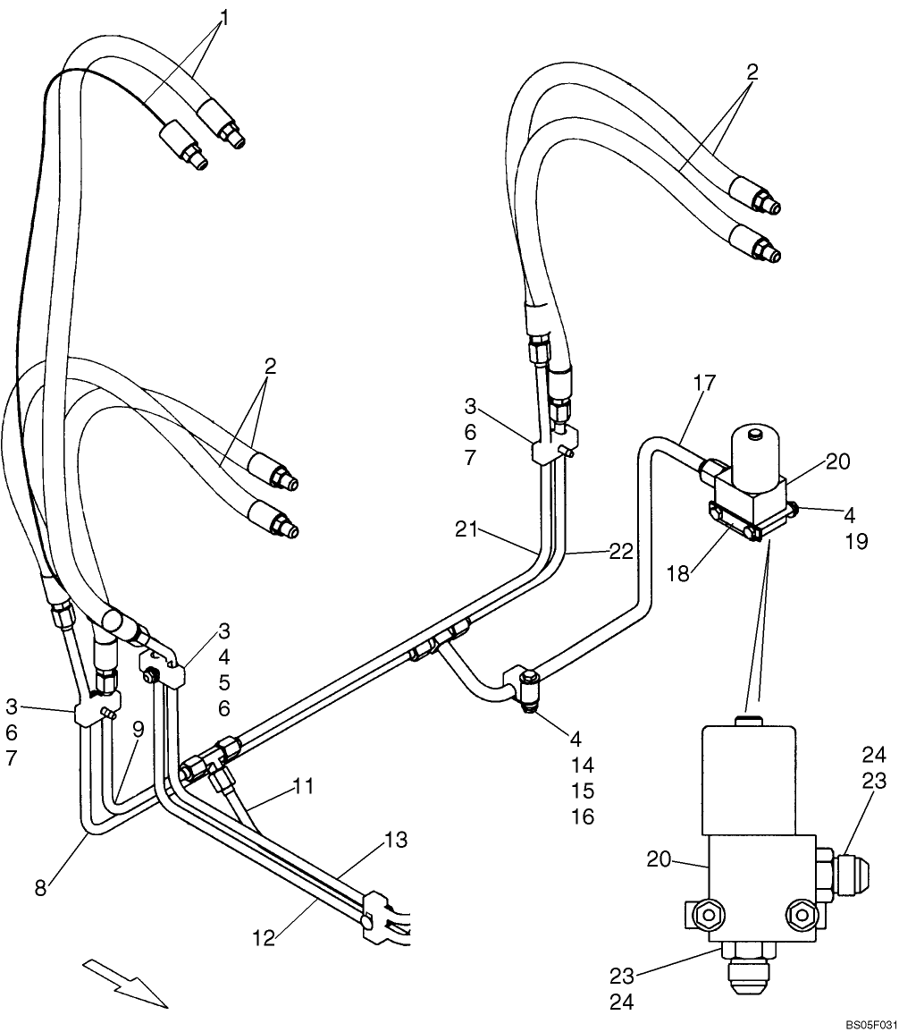 07.01.03(3) BOOM CYLINDER HYDRAULICS, LS125 - SAUER/DANFOSS DRIVE MOTOR