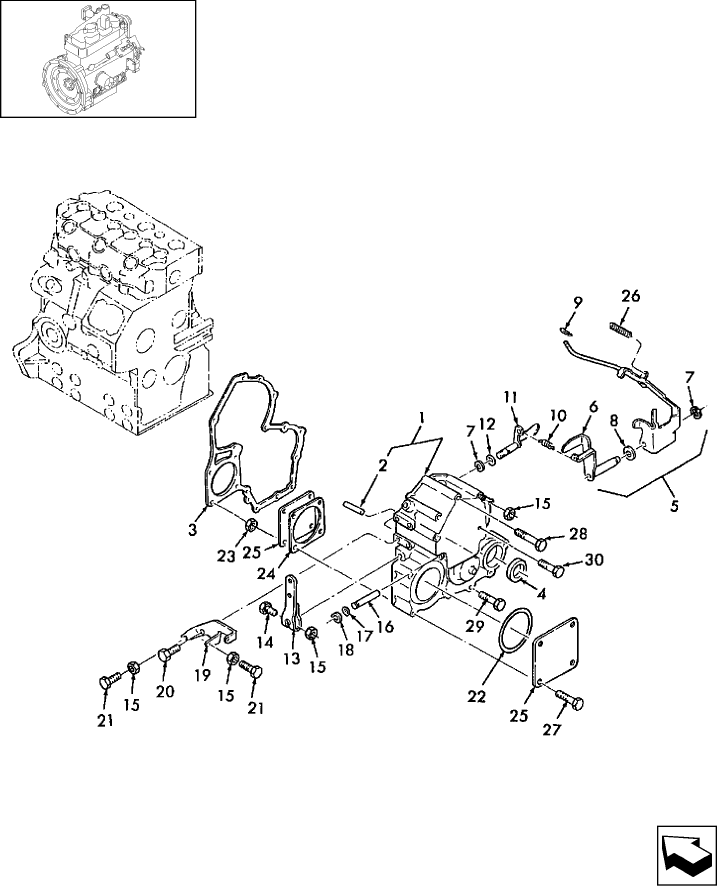 01.13 TIMING GEAR CASE, GOVERNOR