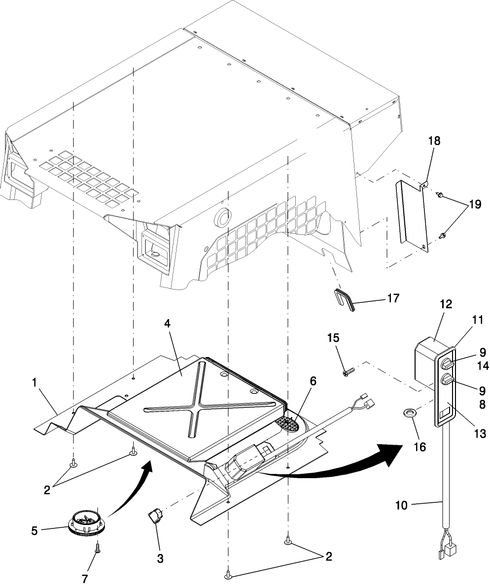 10.02.04 HEADLINER, CAB HEATER, NEW STYLE (6/02-)