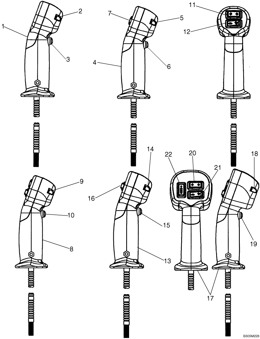 10.22.01 HANDLE, CONTROL, RIGHT HAND