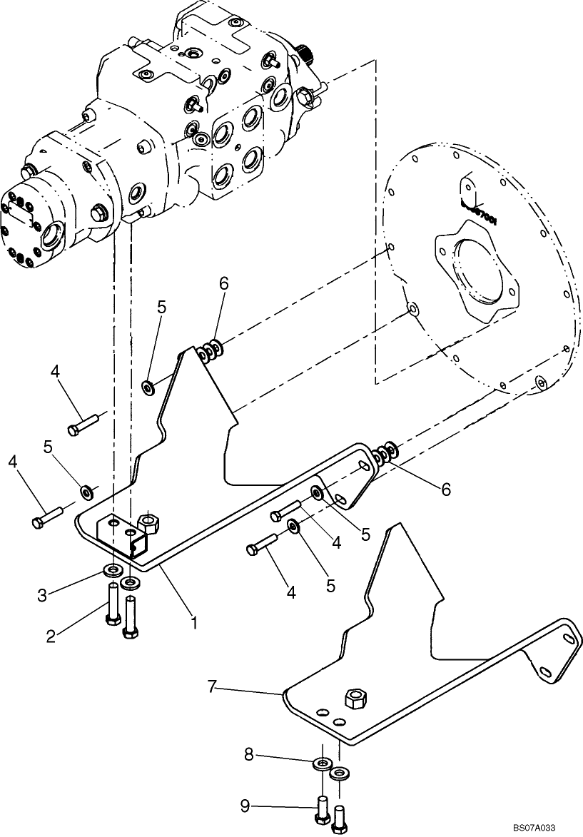 03.03 MOUNTING - PUMP SUPPORT, PILOT CONTROL