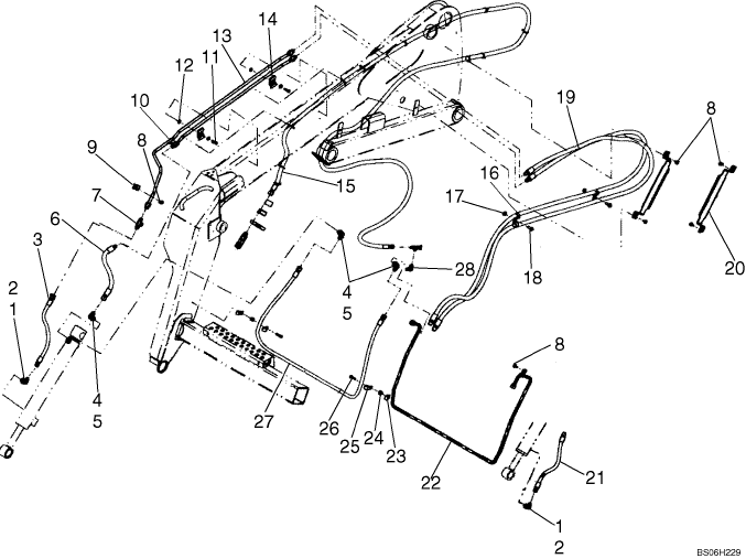 07.01.02(01) BUCKET HYDRAULICS, HIGH FLOW - MODELS WITH PILOT CONTROL