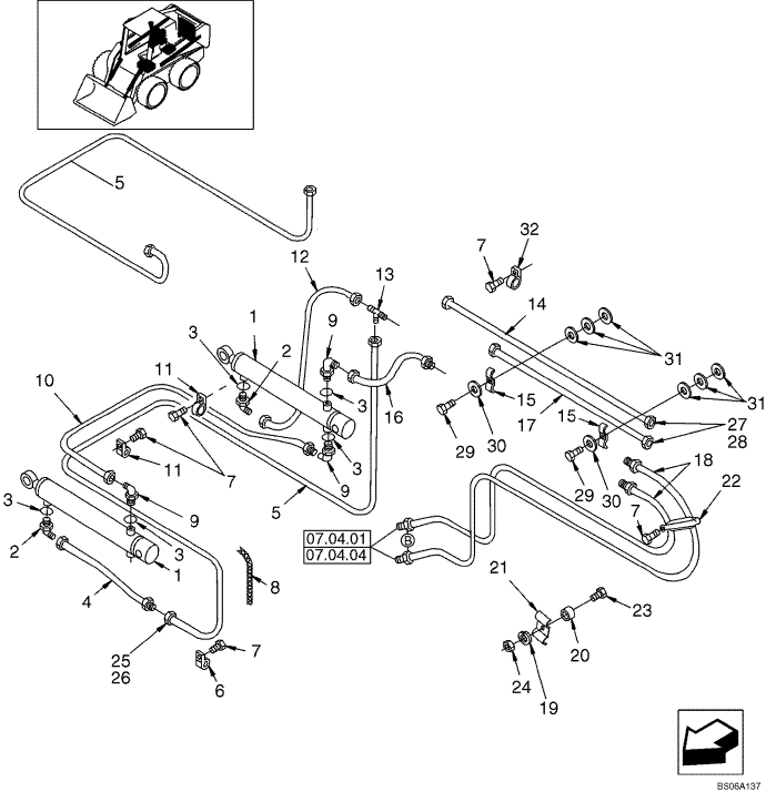 07.01.01 BUCKET HYDRAULICS, STANDARD