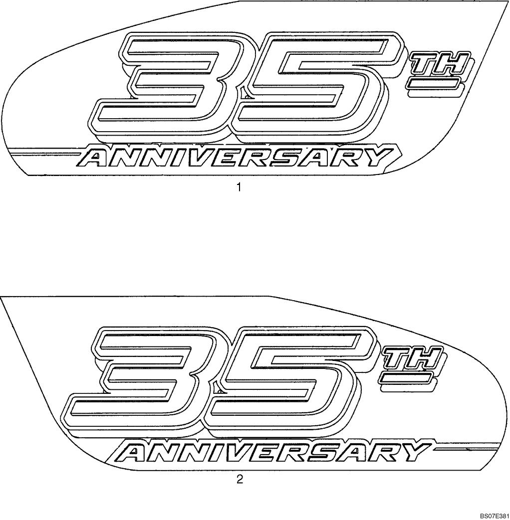 09-62 DECALS - 35TH ANNIVERSARY
