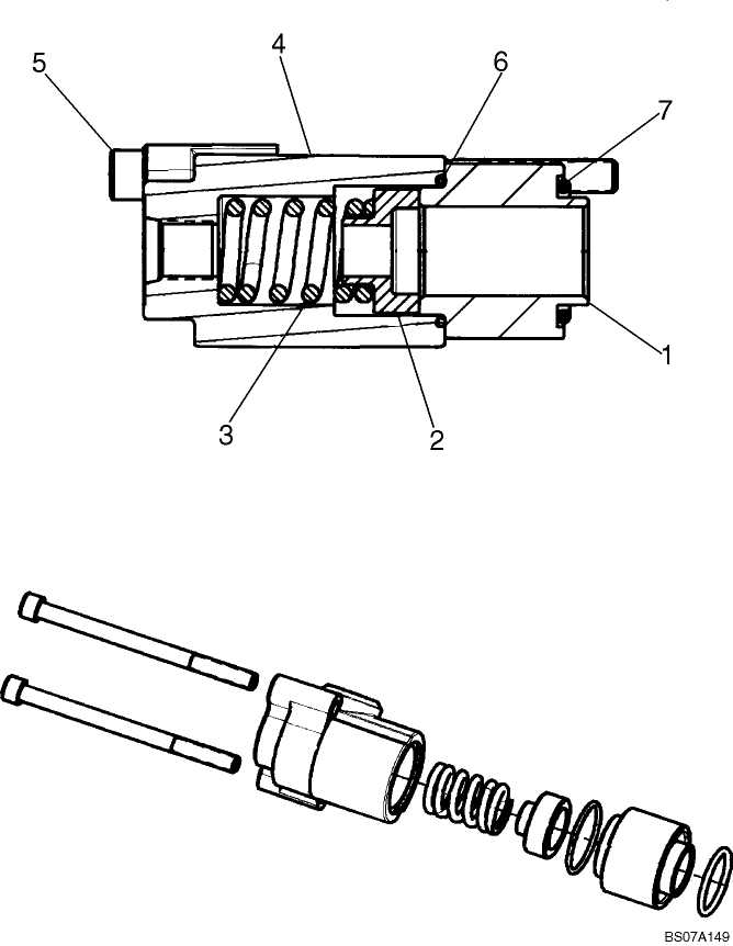 08-42 CONTROL VALVE, SPOOL END GROUP P. O.