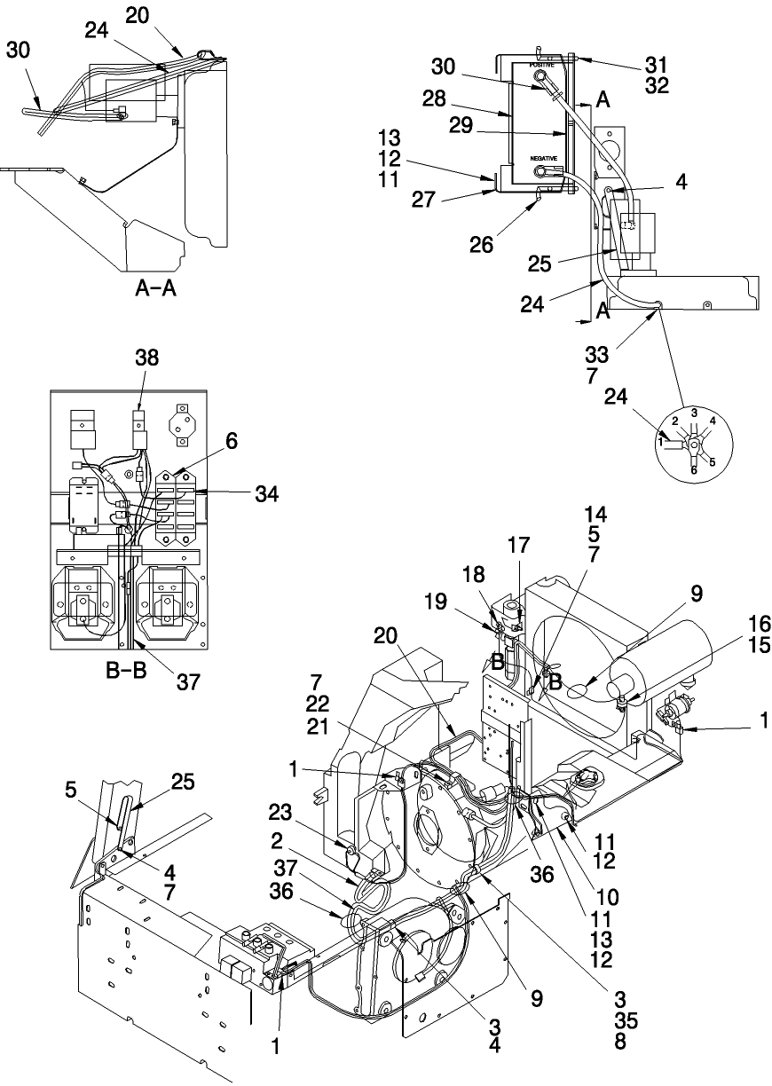 04B01 CHASSIS HARNESS, BATTERY CABLES & SWITCHES