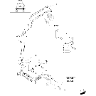 1.42.0/04 (VAR.330414-330427) 4WD (CL.3) SUSPENDED FRONT AXLE - STEERING CYLINDER PIPES AND POWER STEER. PIPES